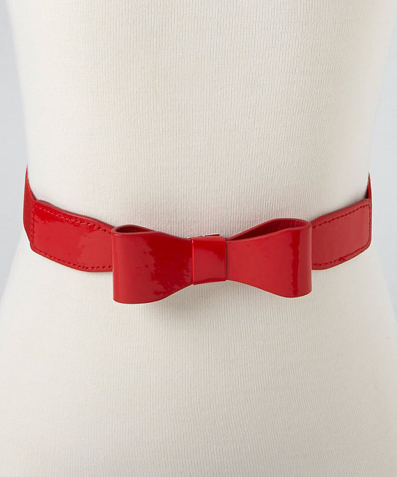 Red Bow Cinch Belt - Click Image to Close