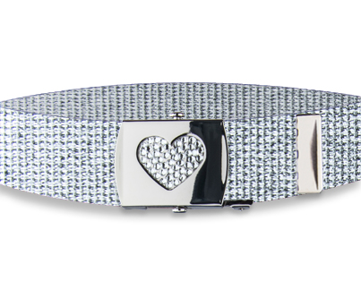 Silver Bling Heart - Click Image to Close